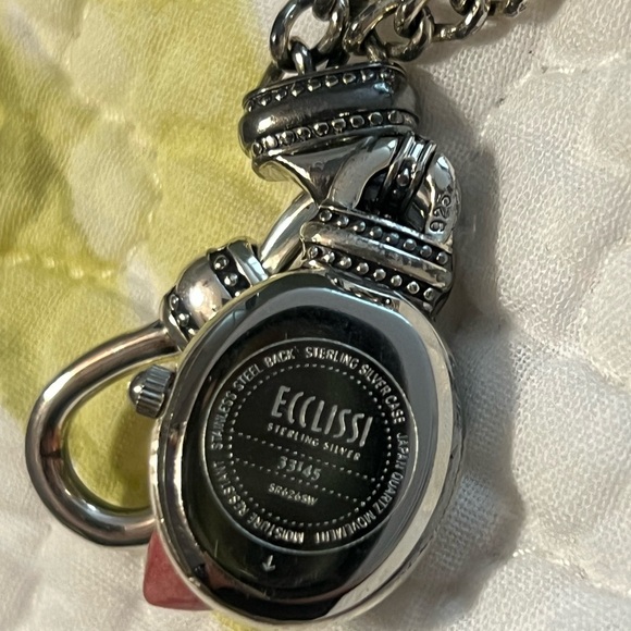 ESSLISSI Sterling Silver and Authentic Gem Charm Watch - Picture 8 of 11